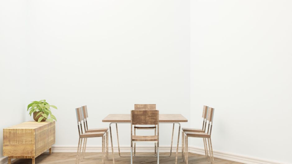 Comedor pequeño bien aprovechado con mesa redonda